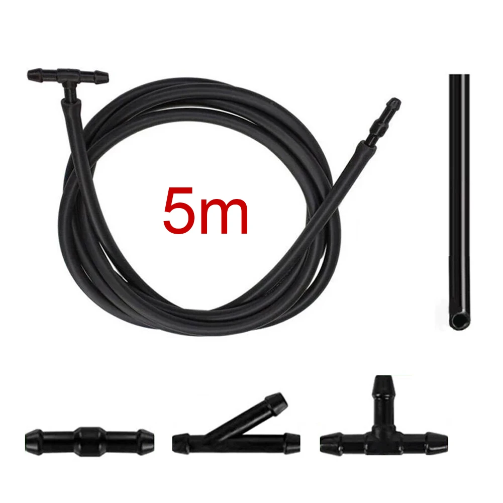 5M/1M Car Wiper Blade Pipe Windshield Wiper Tube with 30/3Pcs T/Y/I Type Splitter Windshield Washer Hose Connector Windshield