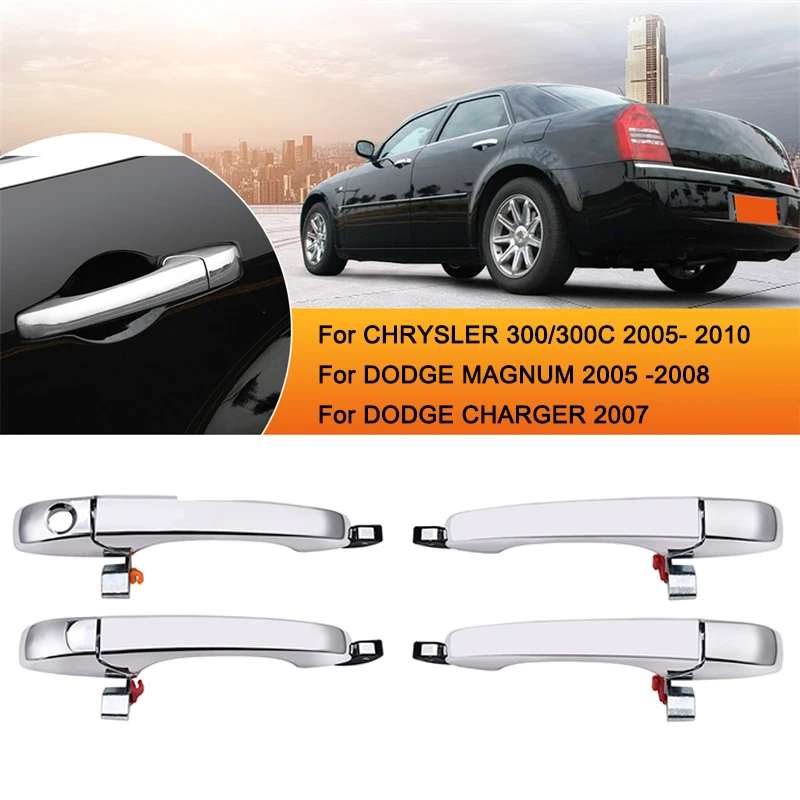 Electroplated Outer Door Handle Automobile Replacement Car Front Rear For Chrysler 300C 2005-2010 For Dodge Magnum 2005-2008 