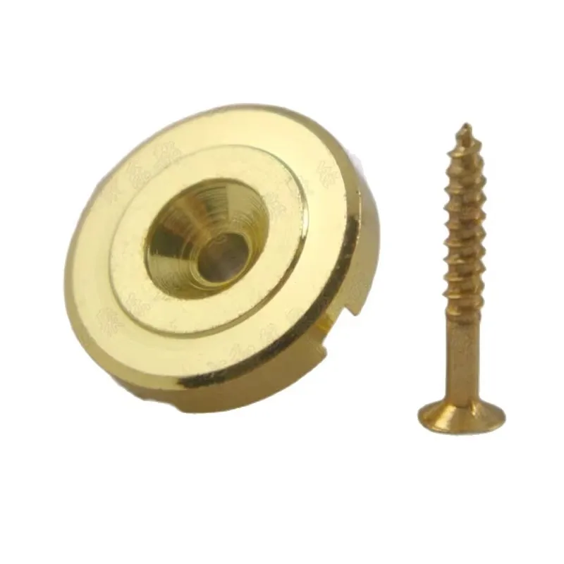2 Stück goldene Saitenhalter für E-Bassgitarren, Zubehörteile für Musikinstrumente – Detail 1