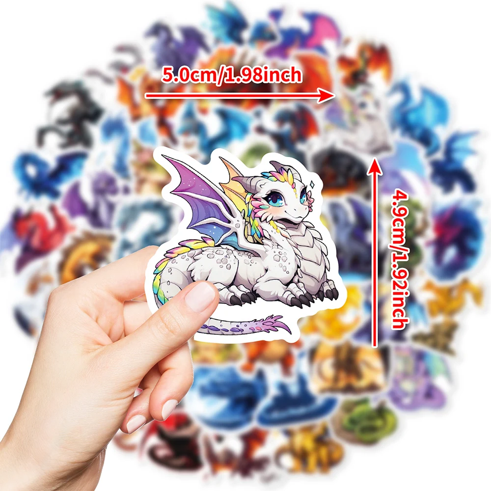

10/30/50pcs Colorful Western Evil Dragon Cool Graffiti Stickers Cartoon Decoration Decals Toy DIY Skateboard Phone Sticker Packs