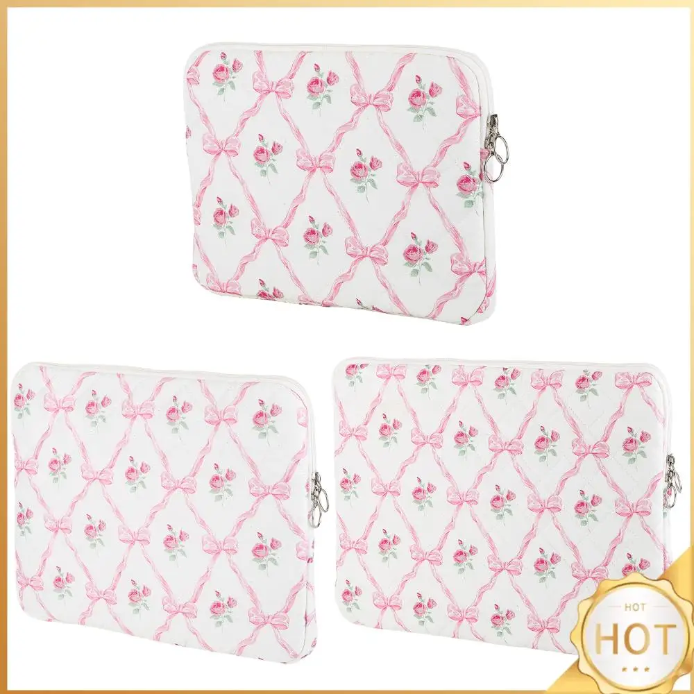 

Стеганая внутренняя сумка для ноутбука Love, противоударная сумка для хранения планшета, пышный защитный чехол с цветочным принтом, сумка для работы и учебы