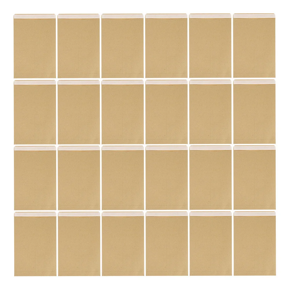 100Pcs Kraft Paper Vintage Document Envelopes Multi-Function Portable File Pouch Convenient Document Bag Office Supply