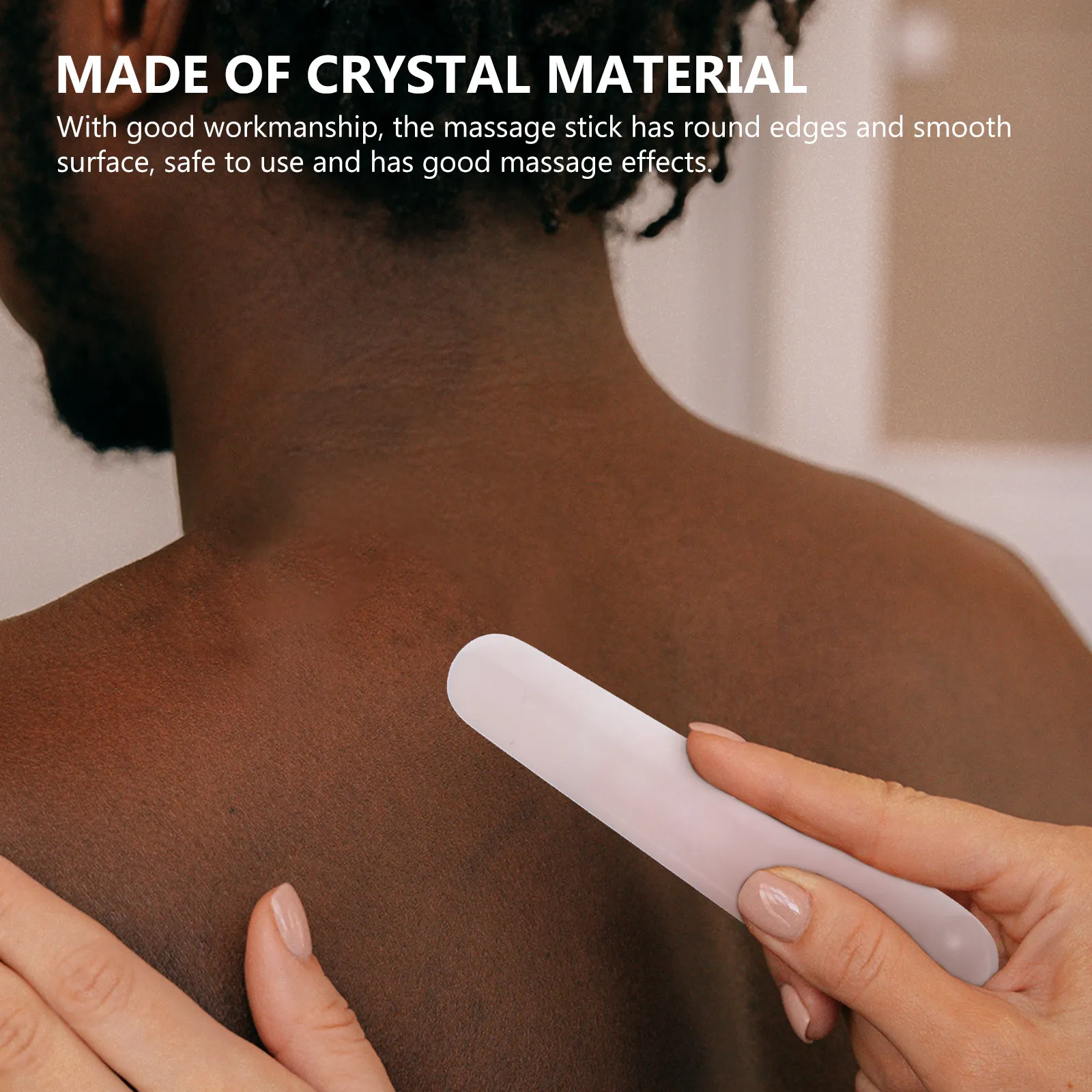 

Crystal Massage Stick for Face Hand Foot Body Acupressure Relief Professional Guasha Tool for Muscle and Facial Therapy