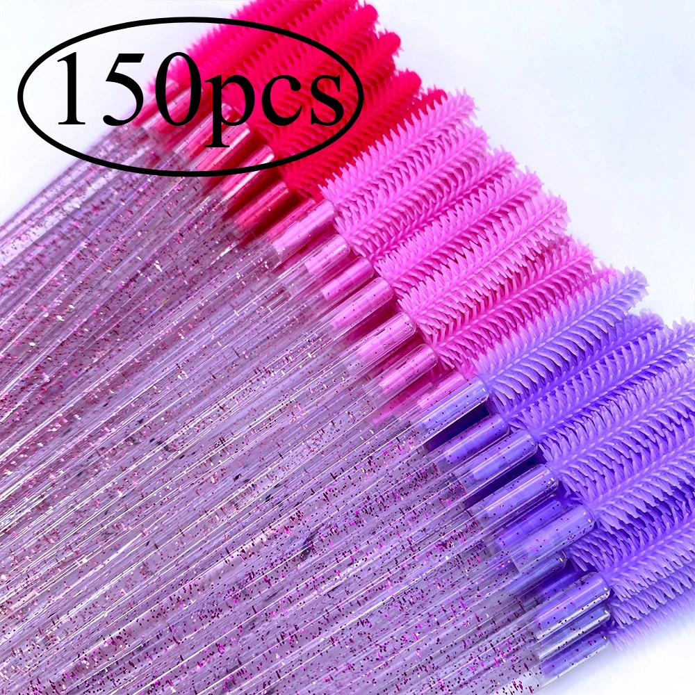 Zanse 150 stücke Wimpern Pinsel Silikon Gel Mascara Wands Applikator Spooler Wimpern Verlängerung Kosmetik Pinsel Make-Up-Tool Großhandel