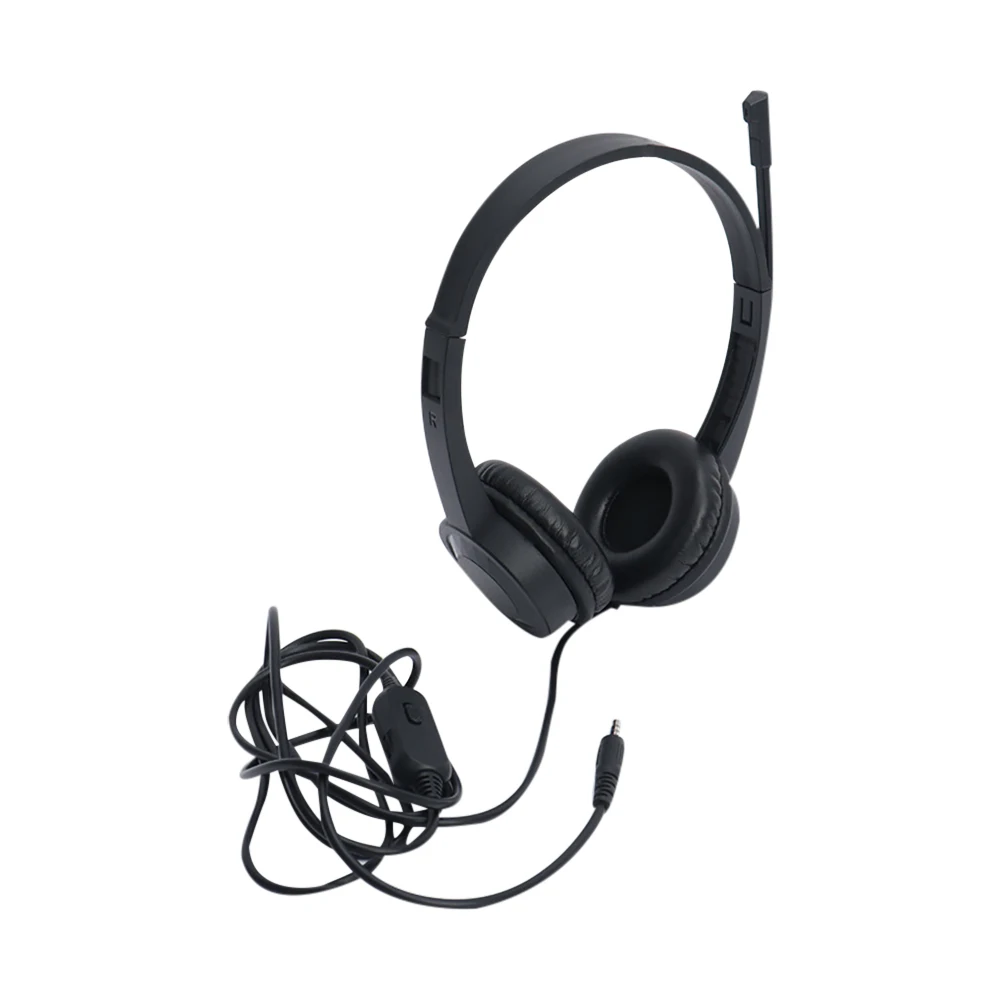 3,5MM Call Center Clear Voice Office School PC Gaming z mikrofonem 1,5M Przewodowy zestaw słuchawkowy do komputera Regulacja głośności Redukcja szumów — zdjęcie produktu 6