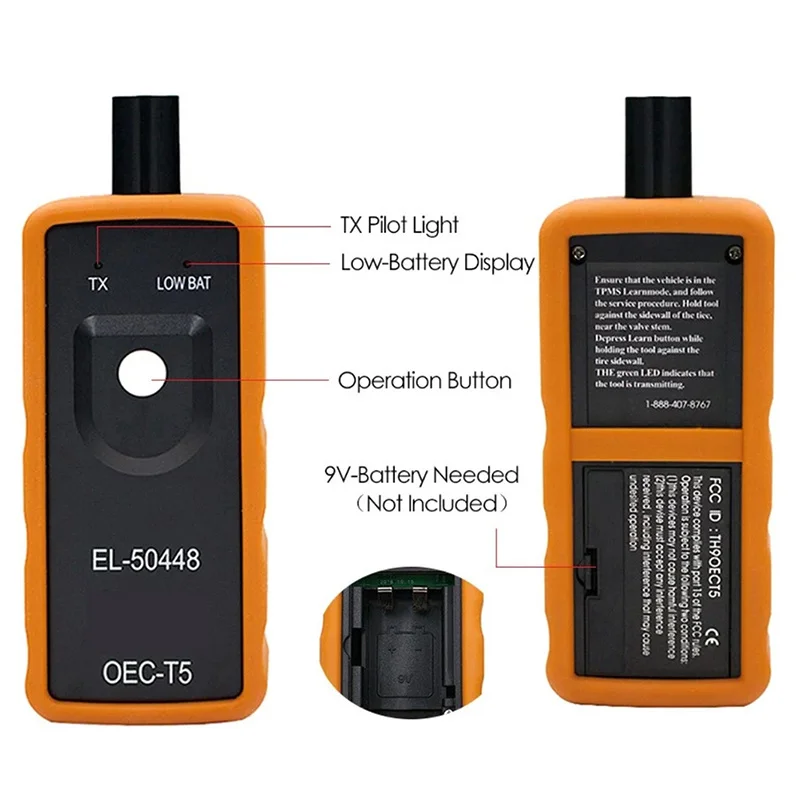 OEC-T5 For Vehicles Equipped With A 315 Or 433 MHz Tire Pressure Monit EL-50448 TPMS Universal Activation Reset Tool