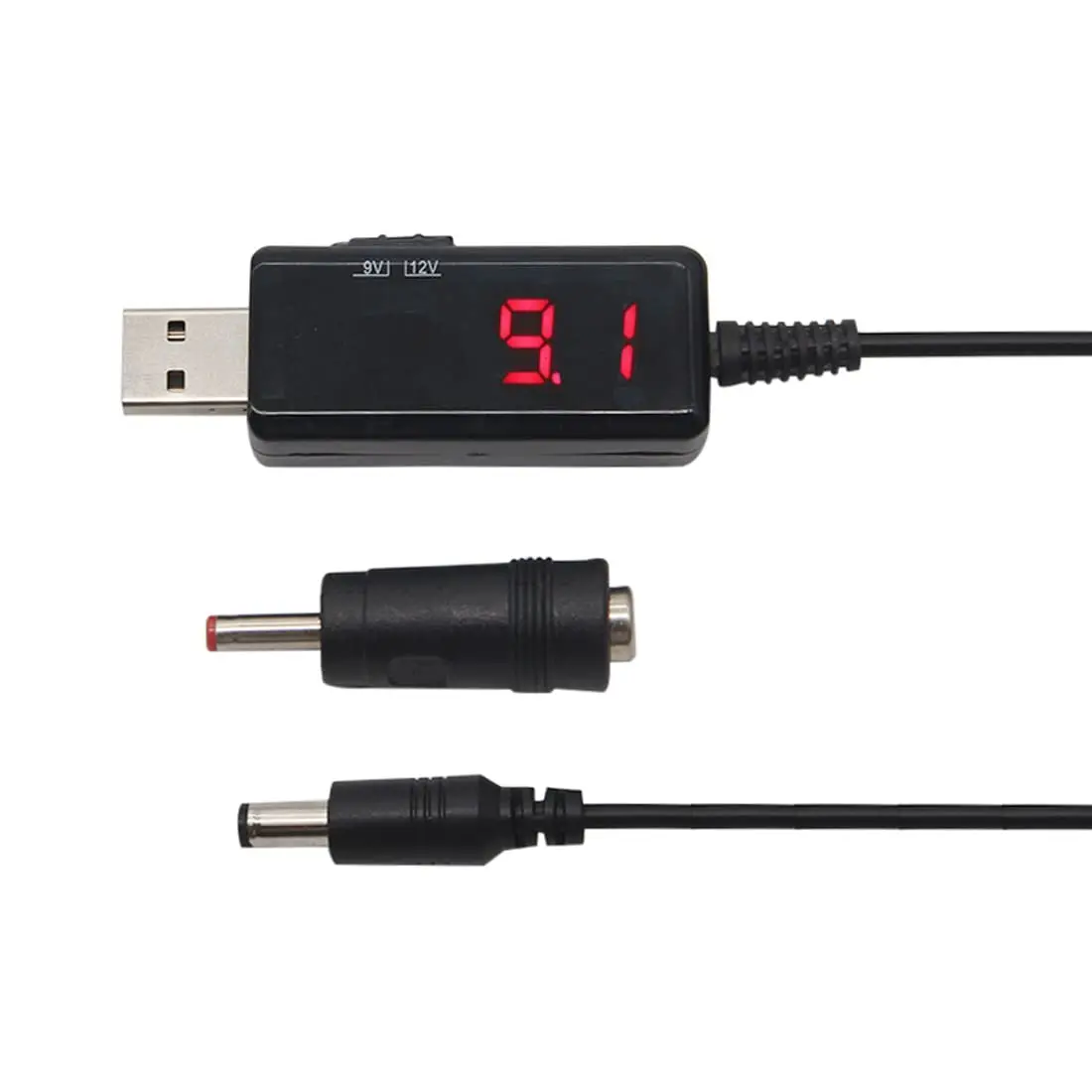 USB Boost Converter Cable DC 5V to 9V 12V USB Step-up Cable USB to DC 5.5x2.1mm 3.5x1.35mm USB Power Supply Adapter UBS Power