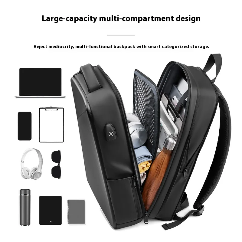 for Man Travel Digital Backpack 13-14 inch Business Anti theft Laptop Backpack EVA hard shell USB charg Waterproof Backpack