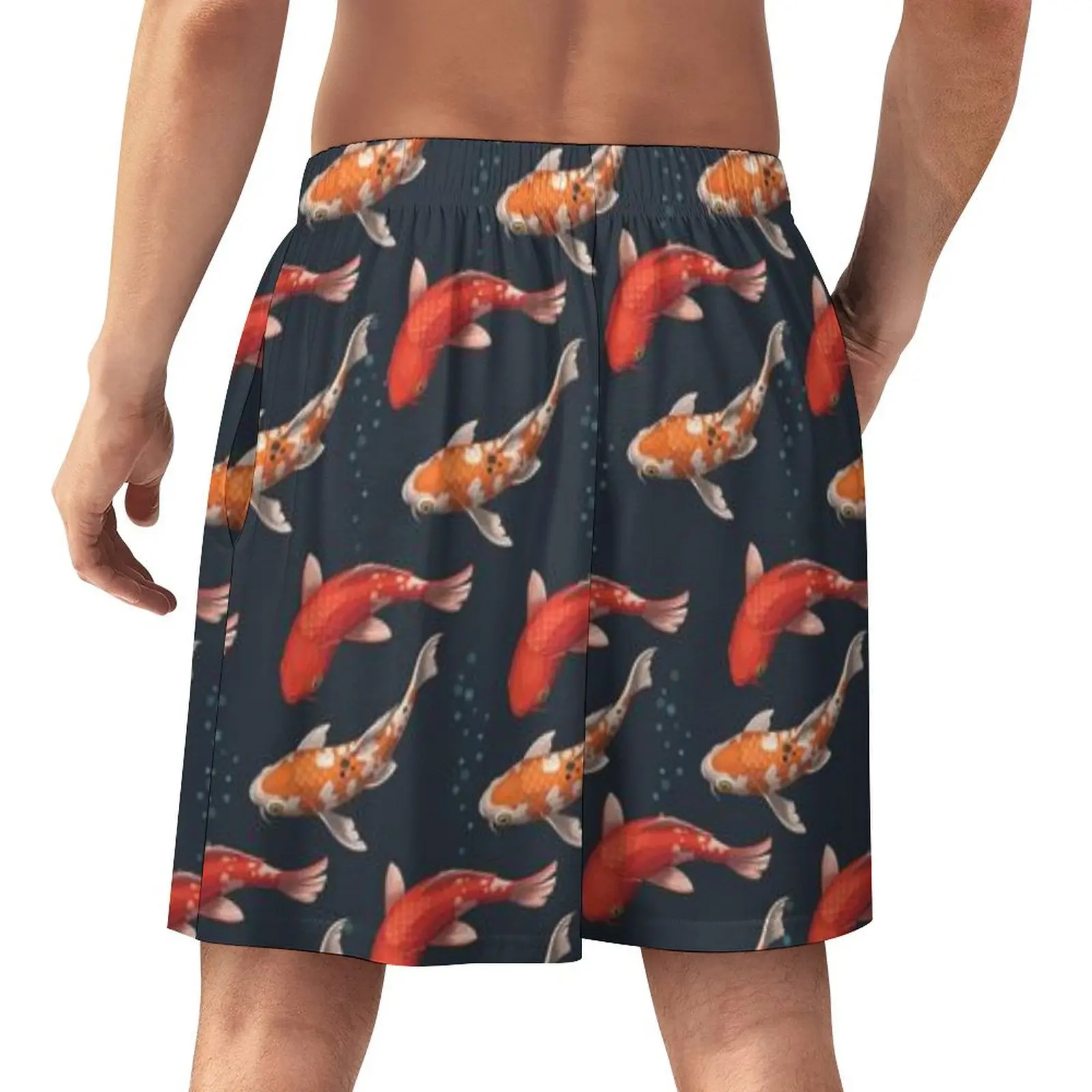 Koi Fish Ice-Cold Summer Pajama Trousers Shorts Half Pants Gift For Men Sleep Home Wear Breathable Comfort Casual Sport