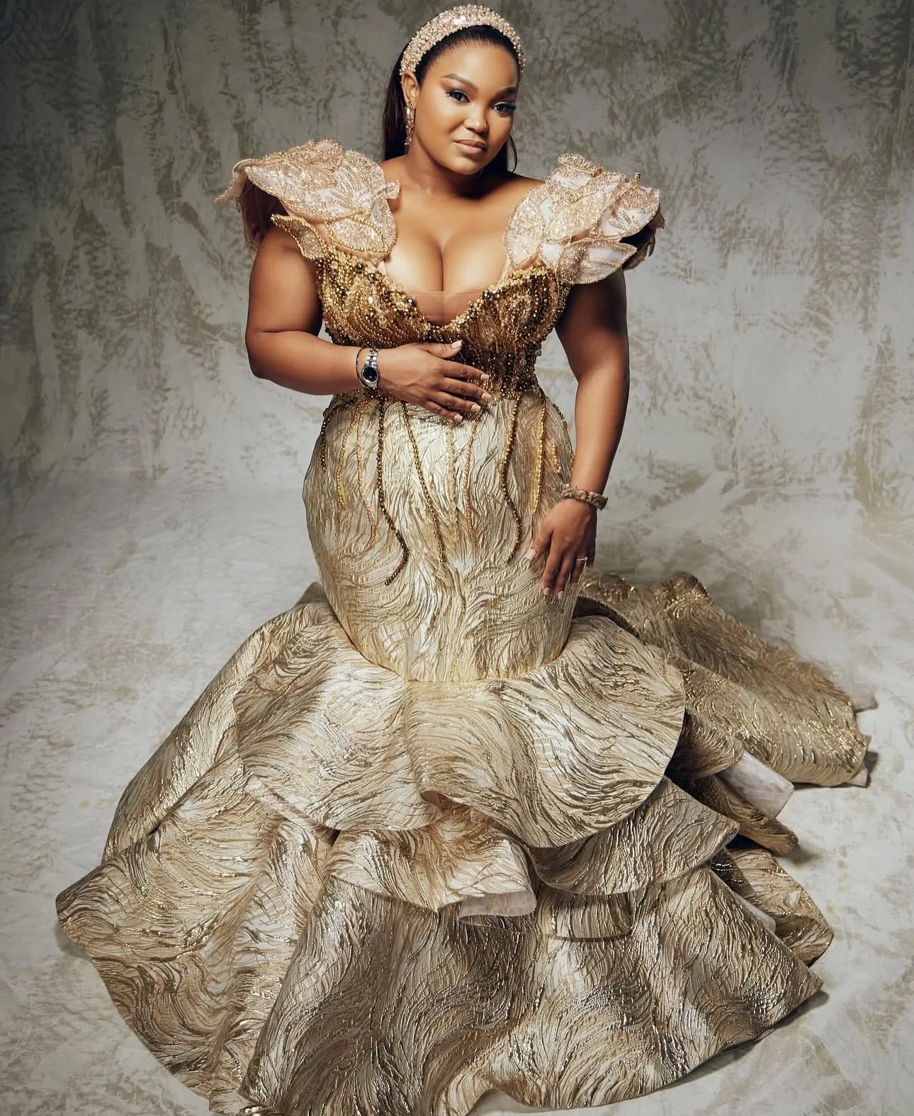 

Золотая Русалка 2025, платья для выпускного вечера, расшитые бисером и кристаллами, цветочные атласные вечерние платья для торжественных вечеринок, дня рождения, платья ZJ2636