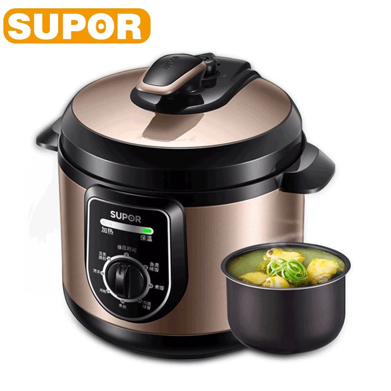 

SUPOR 70kPa Electric Pressure Cooker 4L Multifunctional Household Rice Cooker Portable Kitchen Appliance Automatic Insulation