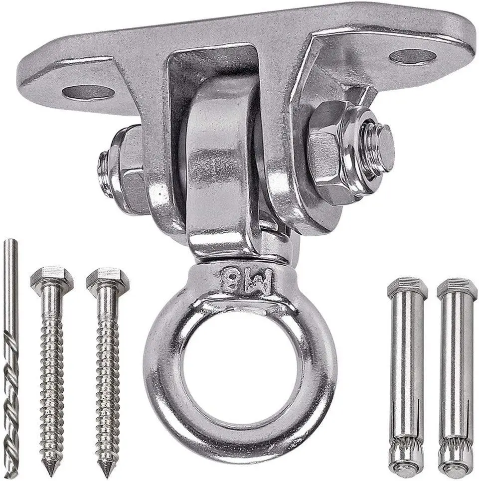 

Stainl Steel 304 Heavy Duty Hanger 180°360° Swing 1200 Lb Mounting Auger Installation Guide Playground Porch Swing Sandbag Yoga