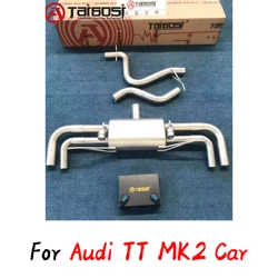 For Audi TT MK2 2.0T 3.2L Car 2008 - 2018 Catback Exhaust System Taibosi Performance Electric Valve Cutout Muffler Sound Modify