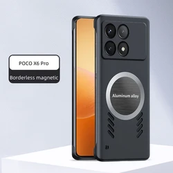 Case For Xiaomi POCO X6 Pro Redmi Note 13 Pro Plus Cooling Frameless Magnetic Back Cover For POCO X6 Shockproof Shell Funda