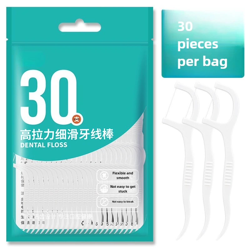 30/300 Uds. Palillos de hilo Dental limpios entre los dientes cepillo Interdental palillo de dientes cuidado de higiene bucal juego de hilo dental