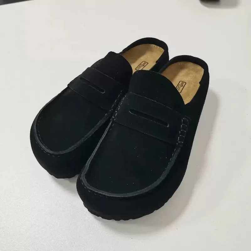 Mocassins unisexes en daim rétro, chaussures plates à enfiler, polyvalentes, à la mode, décontractées, semelle souple, respirantes, confortables pour toutes sortes d'usages quotidiens