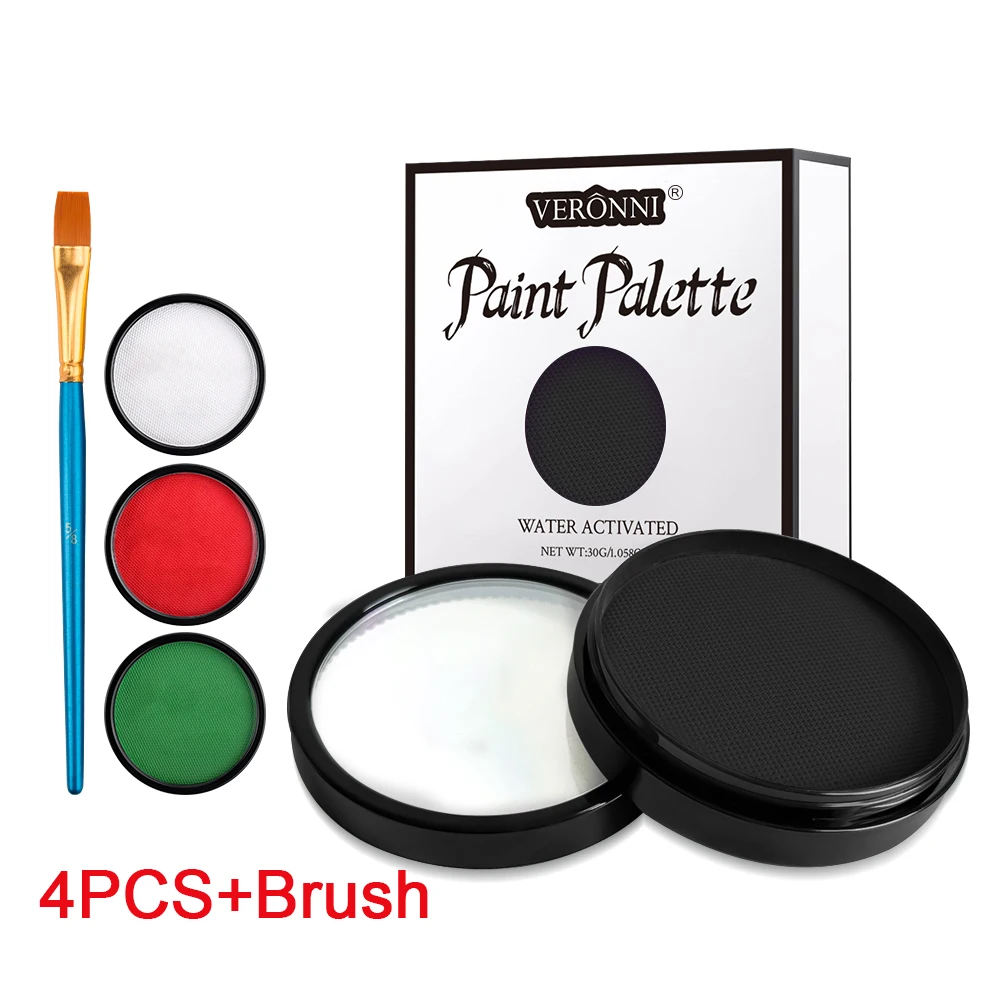 طلاء للوجه والجسم 30 جرام، رسم وجه منشط بالماء وطلاء الجسم لعروض المسرح والشاشة، ومكياج الهالوين