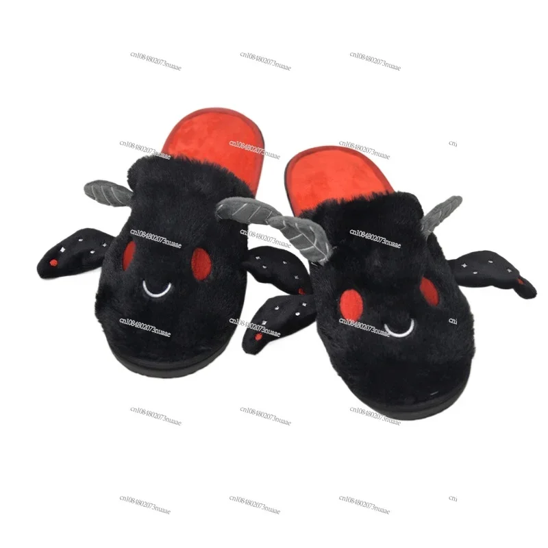 Moth Man Plush Flat Slippers Home Floor Bedroom Cotton Mop