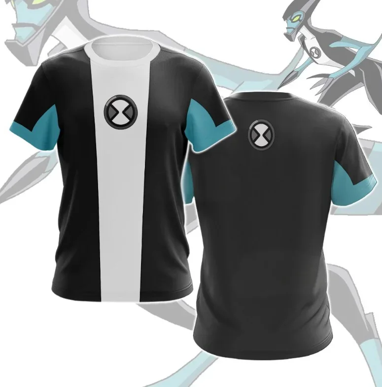 Hot Anime Ben10 3D Printed Men's T-Shirts Fashion Casual Harajuku Short Sleeve Oversized O-Neck Kids Tee Tops Unisex Clothing