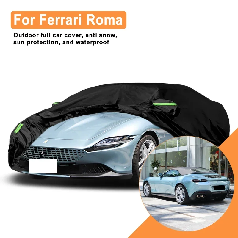 

Full Car Cover for Ferrari Roma Outdoor Use - Waterproof Snowproof Sunshade, Winter & Summer Auto Protection Accessories
