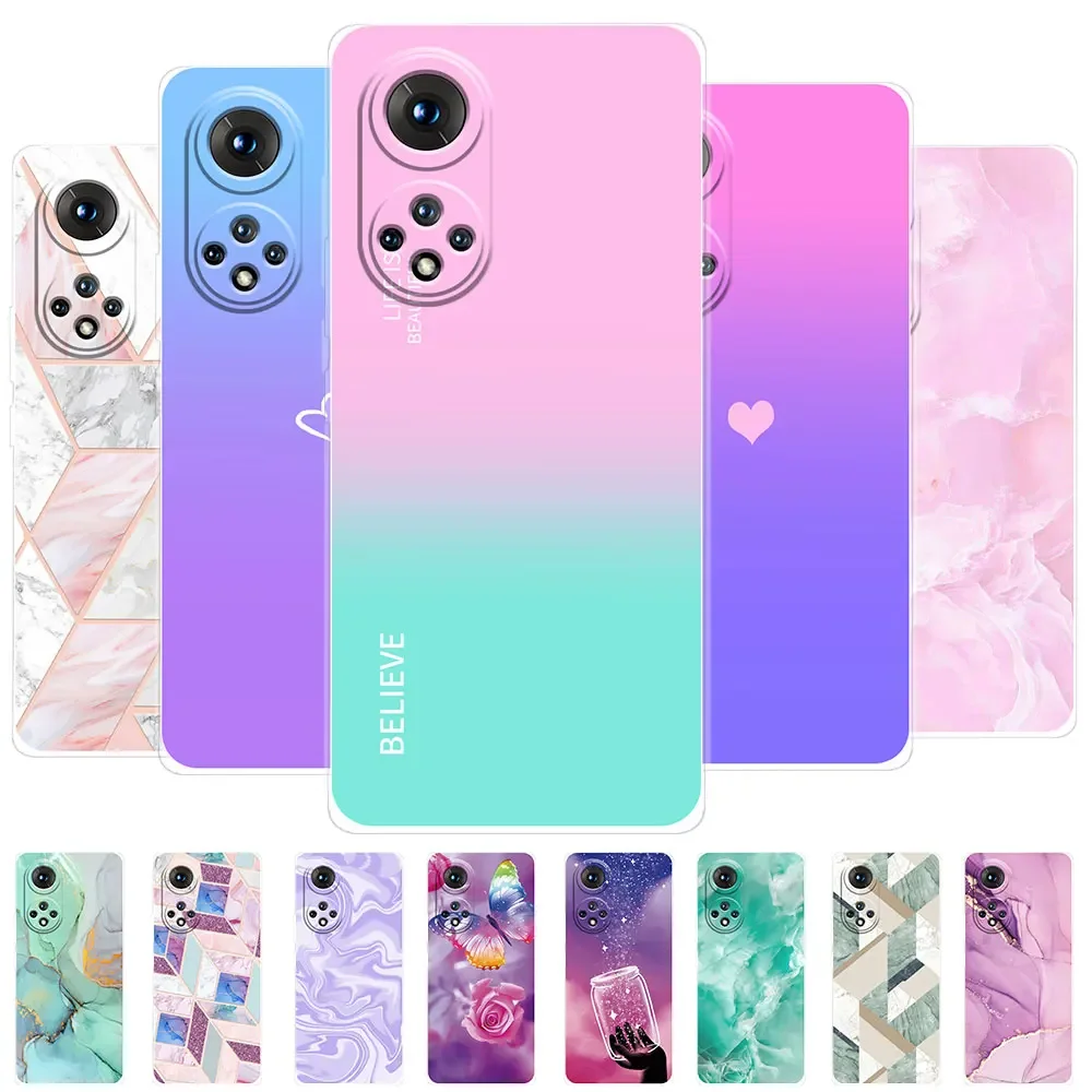 For Huawei Honor 50 Case Honor 50 Lite Beautiful Marble Transparent Phone Case For Honor50 Pro RNA-AN00 Cover Silicone Shell