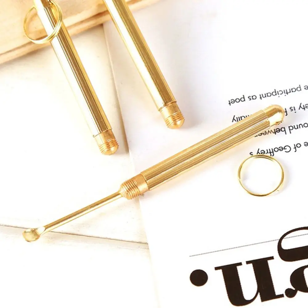 1 قطعة المرفقة حلقة رئيسية الأذن تنظيف أداة للطي نوع شمع الأذن الأنظف كوريت الأذن ملعقة الأذن أدوات حفر أدوات إزالة شمع الأذن