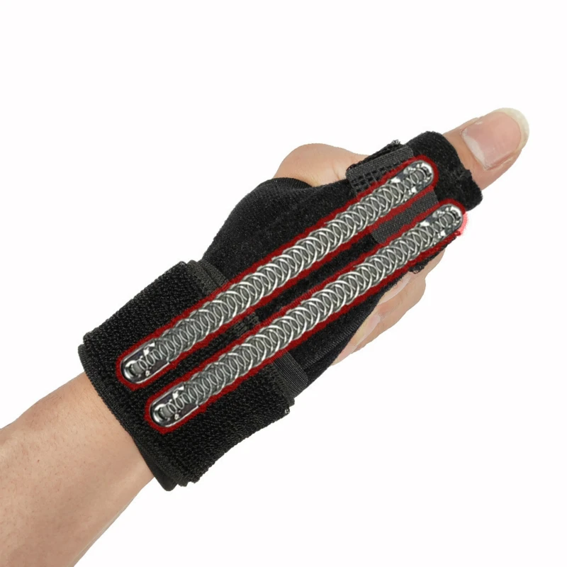 Splint Thumb Brace Splint 2 Springs Support Thumb Trigger Finger Wrist Wraps for Wrist Stabilizer Left Right Hand for Men/Women