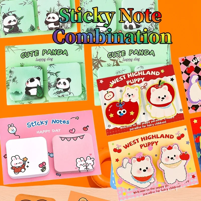240/480sheets Sticky Note Combination Capybara Astronaut Message Notes Sticky Note Paper Student Adhesive Stationery