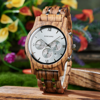 BOBO BIRD Couple's Watches Wooden Wristwatch Quartz Movement Stop-watch Auto-date Gift Box Paocking