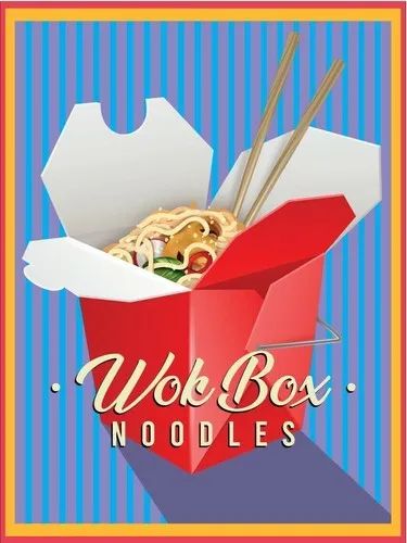 Metal plaque vintage retro style Wok Box Noodles decorative tin door sign Food