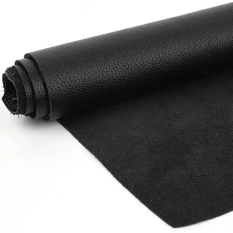 Black thin cowhide 1.0mm genuine leather seat, sofa cushion, soft leather material, thin head layer, pure leather fabric, leathe