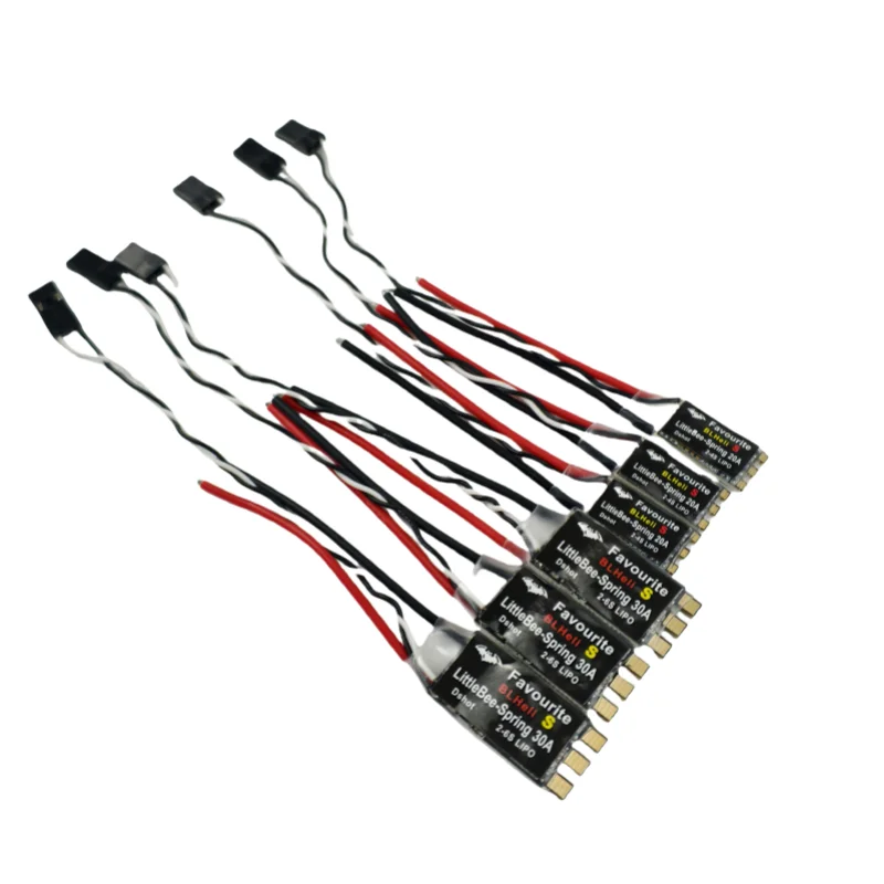 The Little Bee electric adjustment 20A (2-4S)30A (2-6S)ESC is compatible with the power system of multi-axis crossing machines