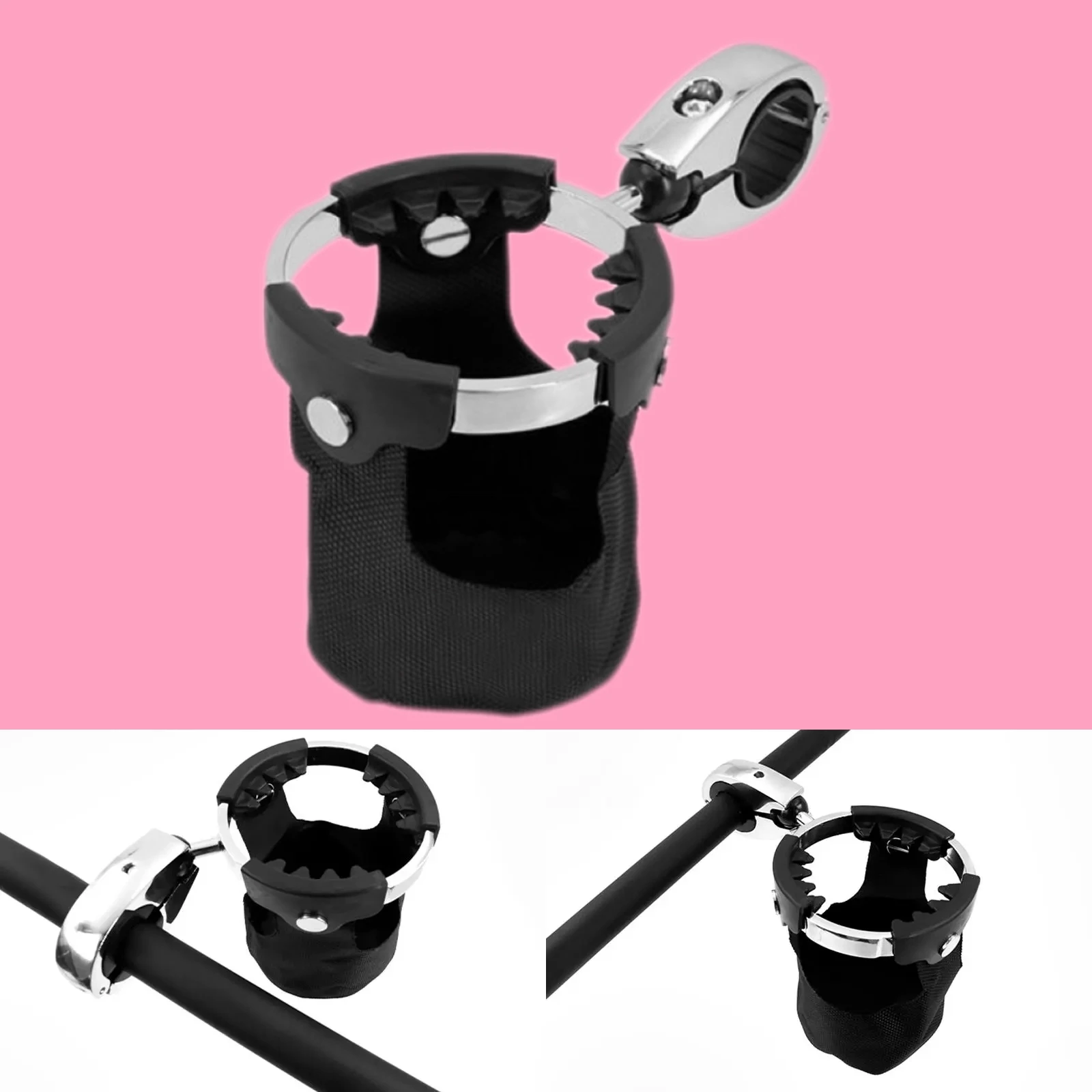 

Motorcycle Handlebar Drink Cup Holder Water Bottle Mount For Harley Sportster XL Dyna Touring Softail.
