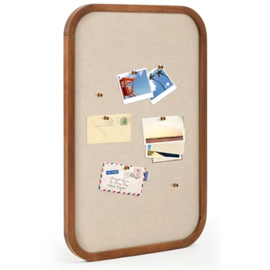 

Vintage Framed Pin Board Linen Display Bulletin Board Large Fabric Picture Memo Decorative Prayer Pinboard for Xmas Gift Wall R