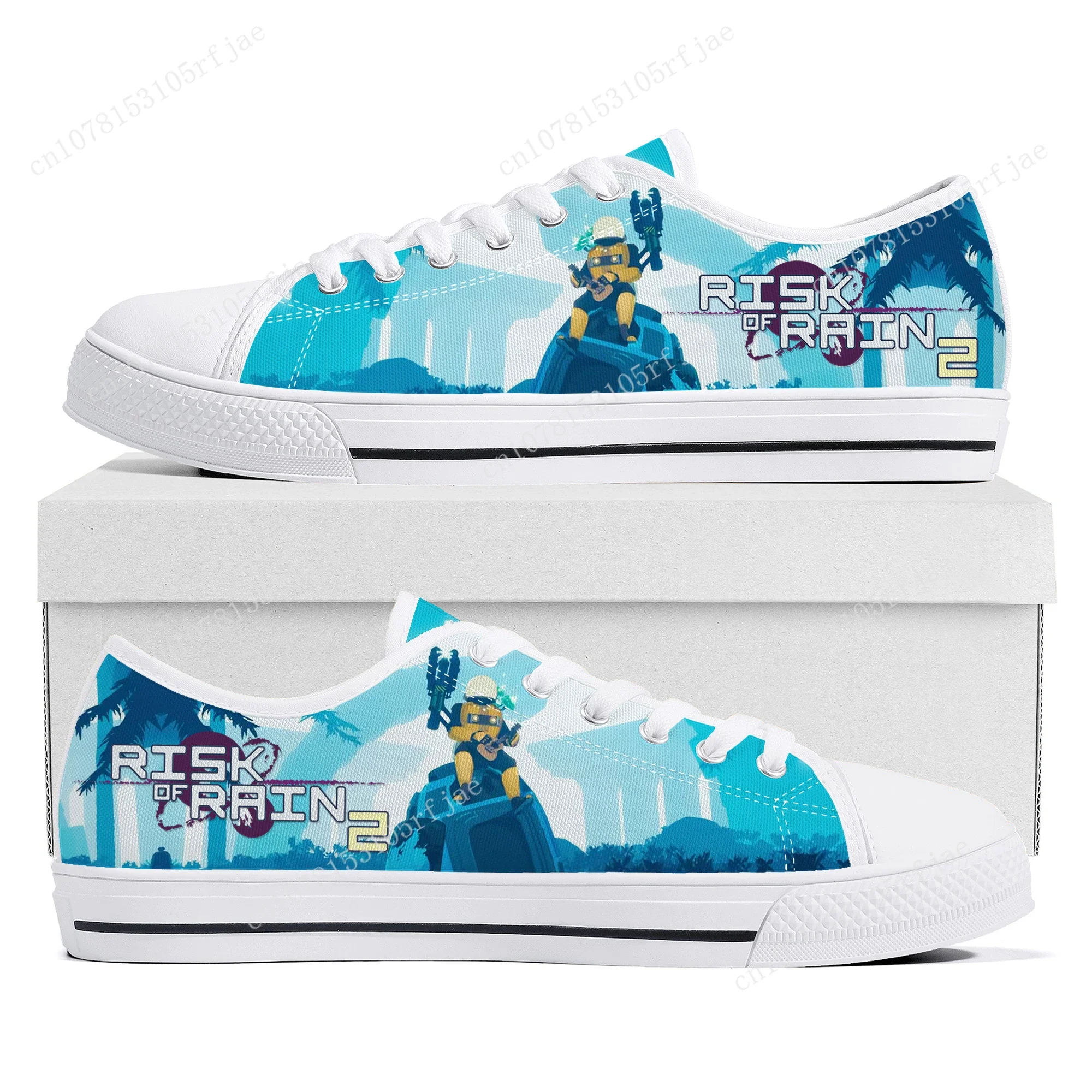 

Risk of Rain 2 Low Top Sneakers Cartoon Game Womens Mens Teenager High Quality Canvas Sneaker Couple Fashion Custom Built Shoes