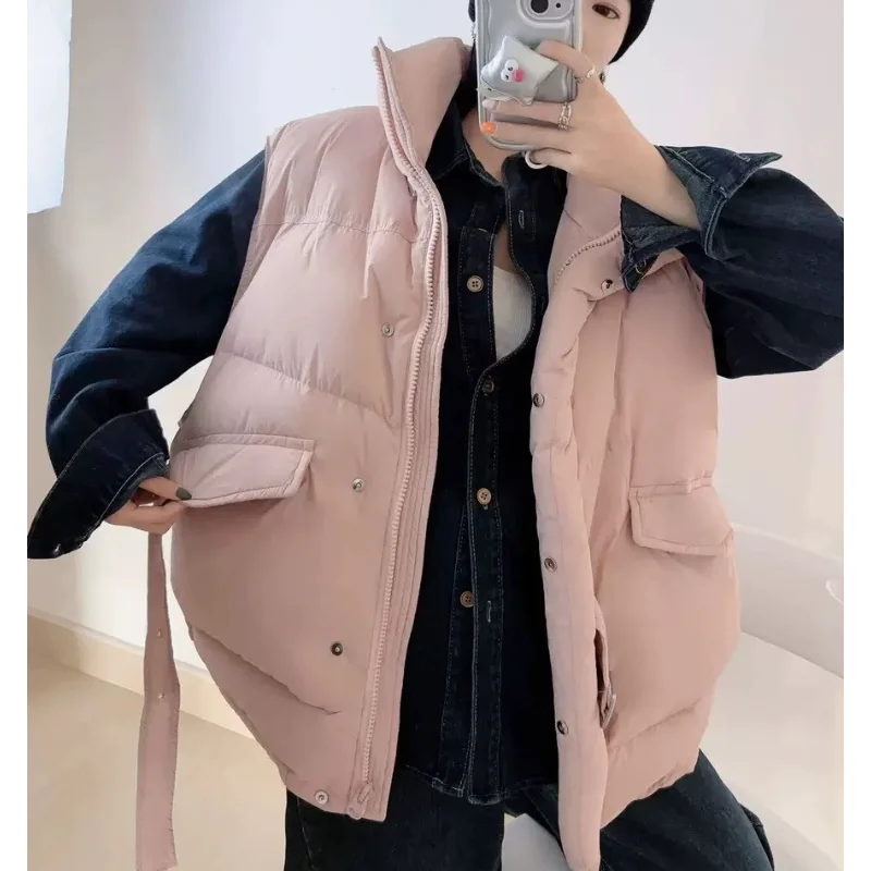 ダウンベスト 2025 秋冬新作 カジュアル リラックス 通勤スタイル オーバーサイズ 厚手 暖かいコート トレンド