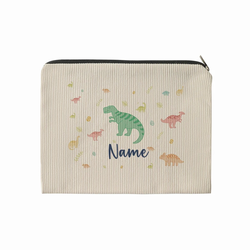 Personnalisable avec nom dinosaure Pastel Vintage cirque motifs d'animaux de mer trousse de toilette maquillage sac de voyage garçon enfants amis cadeaux