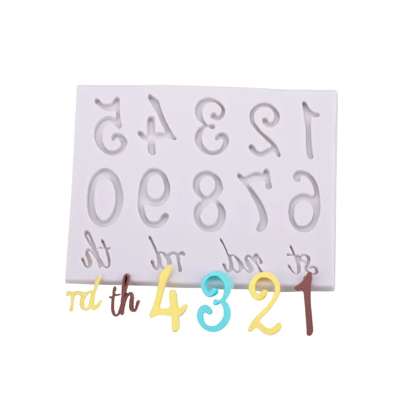 3D Letters Numbers Molds Fondant Cakes Decorating Tools Silicone Molds Sugarcrafts Chocolate Baking Tools Cupcakes Gumpaste Form