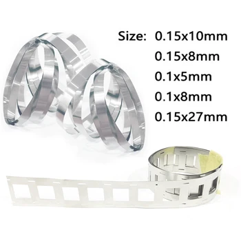 Li-ion Bateria Níquel Folha Placa, chapeado Cinto De Aço Faixa, Conector Ponto Máquina De Solda, soldadores De Bateria, 18650, 1 Rolo