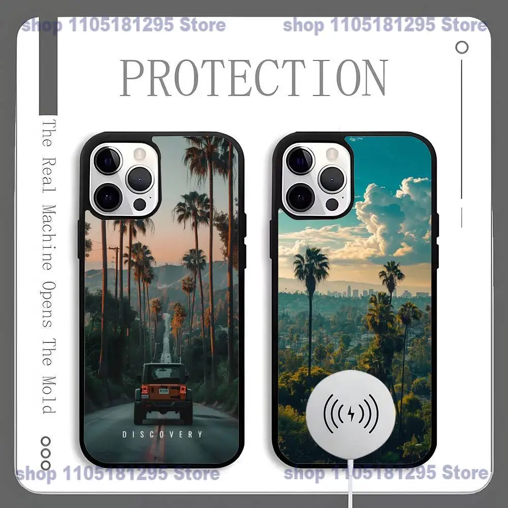 

Travel Los Angeles California Phone Case For iPhone 17,16,15,14,13,12,11,Pro,Max,Plus,Mini,SE4,E Magsafe Wireless Charging
