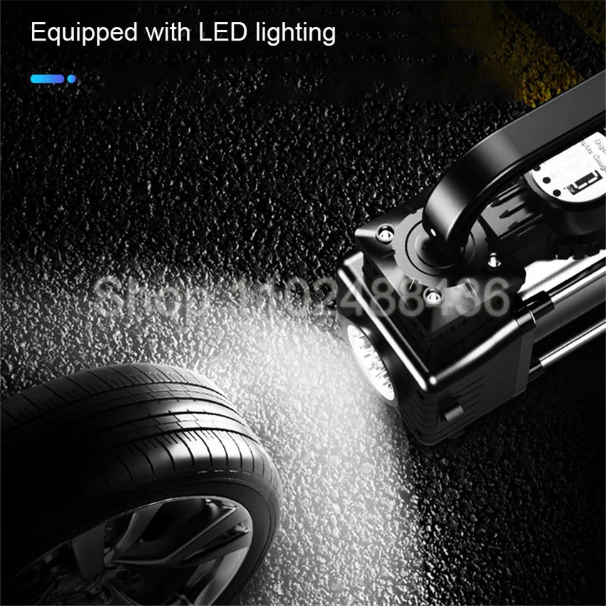 

Automobile Double-cylinder High-power Air Pump Car Tire 12V Electric High-pressure Pump Portable Air Compressor