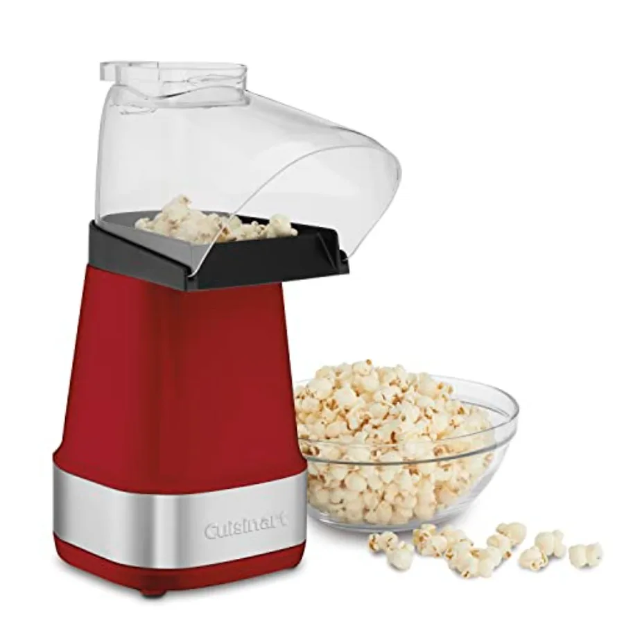 

EasyPop Hot Air Popcorn Maker Red Healthy Air-Popped Popcorn with 1.5L Capacity BPA-Free Plastic Quick and Easy to Use for Home