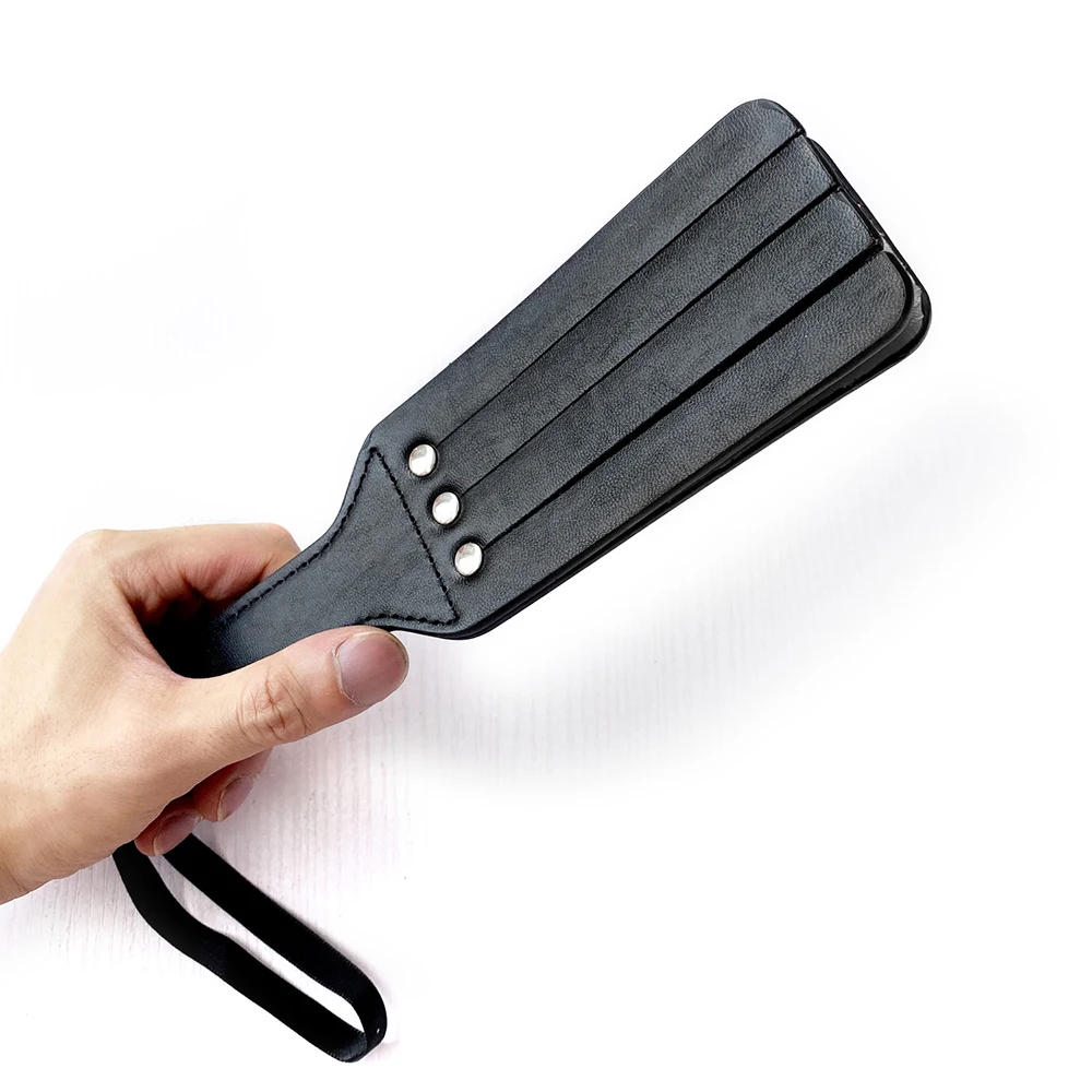 Bondage PU Leather Spanking Paddle Flirt Fetish Slave Flogger Whip Sex Toys Adult Couples Valentine\'s Day Game