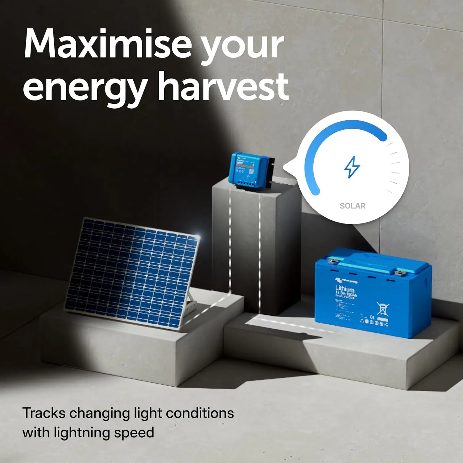 MPPT Solar Charge Controller with Bluetooth, 100V 20A for 48V Systems - Maximize Solar Power Efficiency