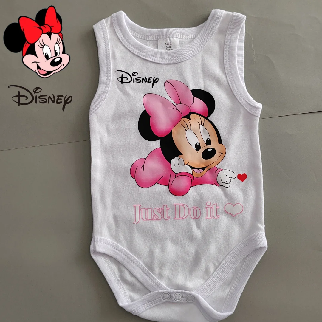 New Minnie Mouse Baby Early Educational Toys Beads Custom Name Pacifier Clip White Lace Princess Toddler Shoes for Girl 0-8M