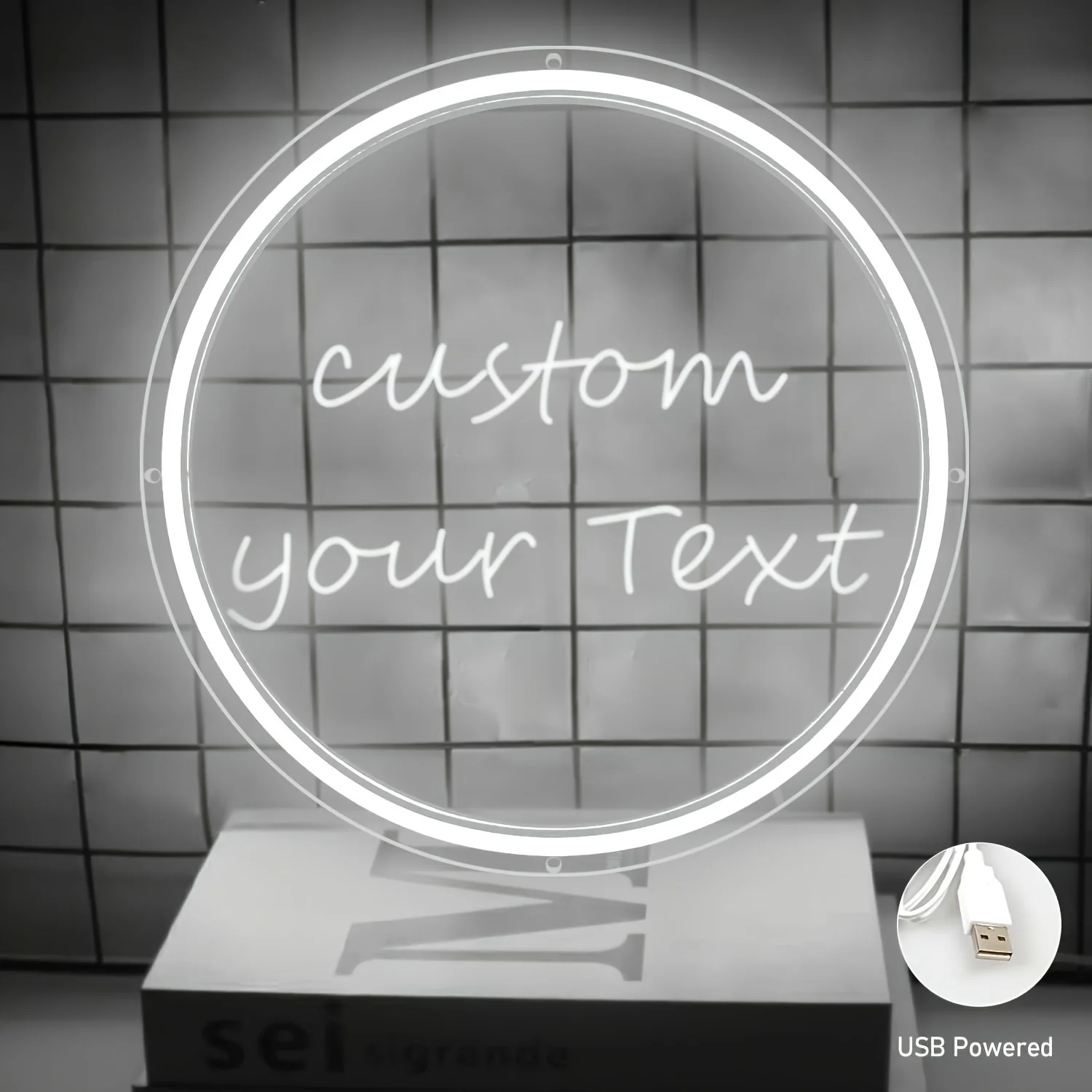 

Customizable LED Neon Sign USB Powered Dimmable Atmosphere Light for Home Office Weddings Party Bedroom Neon Light Wall Decor
