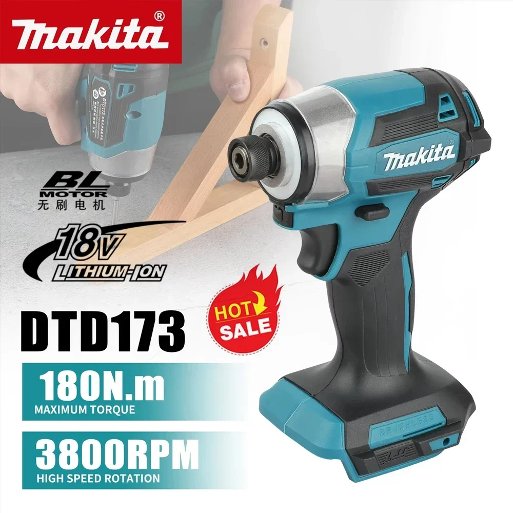 

100% Makita DTD173 Cordless Screwdriver Electric Key Wrench Torque Toos Impact Gun Power Tools Wireless Drill Free Shipping