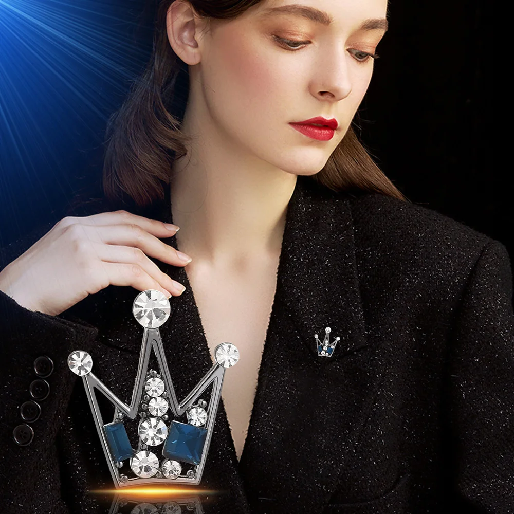 

Brooches for Women Zircon Crown Brooch Corsages Women's Suit Lapel Pins Luxury Designer Jewelry Accessories Wedding Party Gifts
