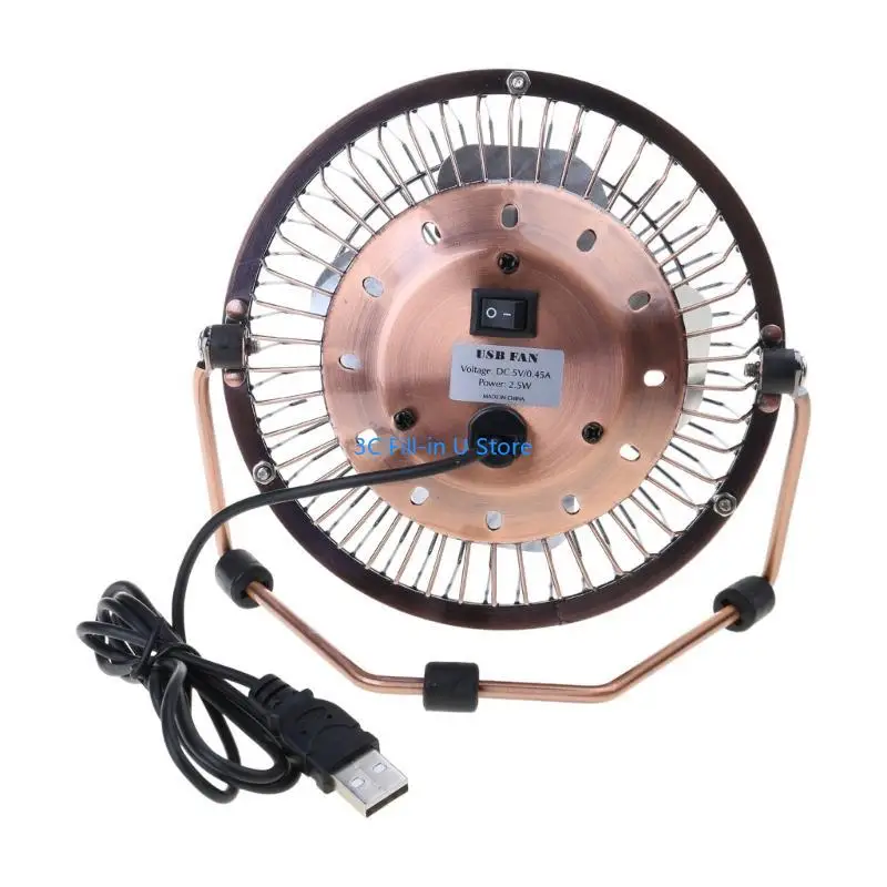 G8TA 4/6inch USB Desk Fan Portable Table Cooling Fan Adjustable 360 Degree Rotatable