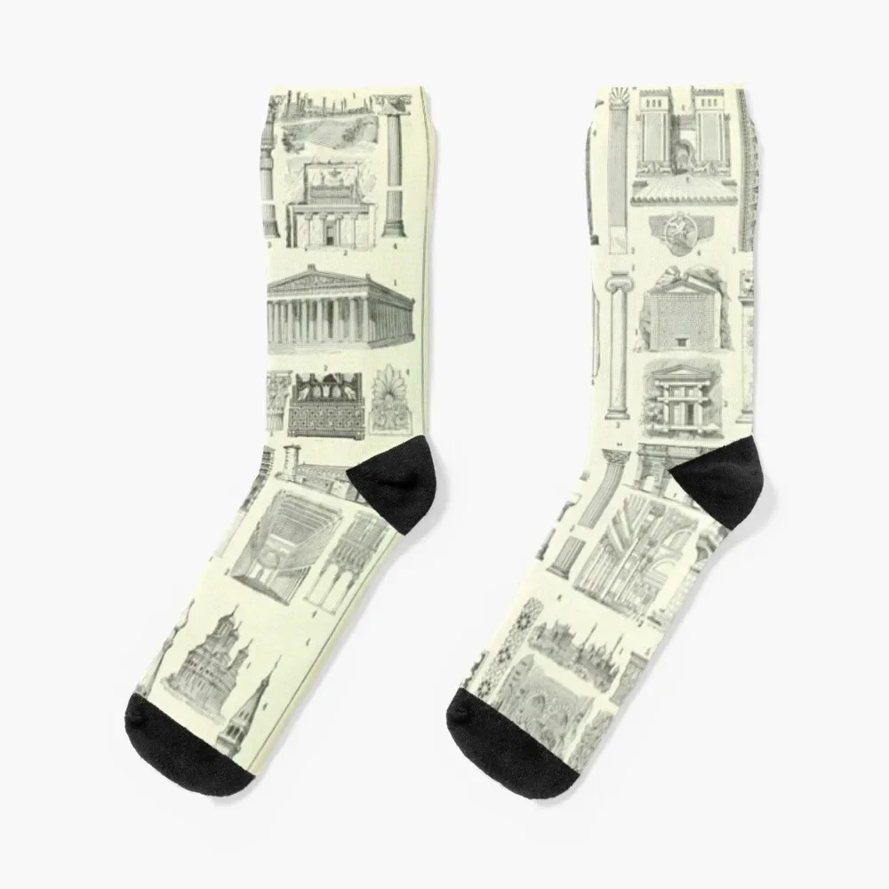 

Historical Architecture Socks hip hop luxe cool Women Socks Men's